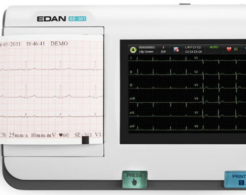 EDAN SE-301 ELECTROCARDIOGRAFO DE 3 CANALES PANTALLA TACTIL VISUALIZACION SIMULTANEA DE 12 DERIVACIONES ELECTROCARDIOGRAFO EDAN SE-301